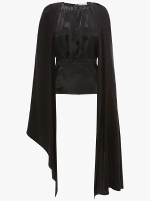 Cape Sleeve Top In Black Jw Anderson