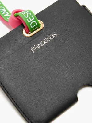CARDHOLDER WITH SILICONE STRAP in black | JW Anderson US