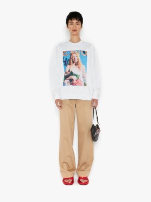 CARRIE - PRINT CREW NECK SWEATSHIRT in white | JW Anderson GB