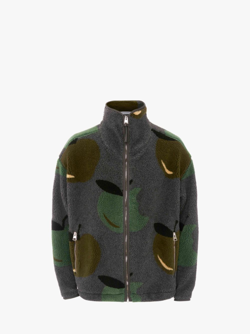 CASUAL ZIP FRONT FLEECE JACKET in grey | JW Anderson