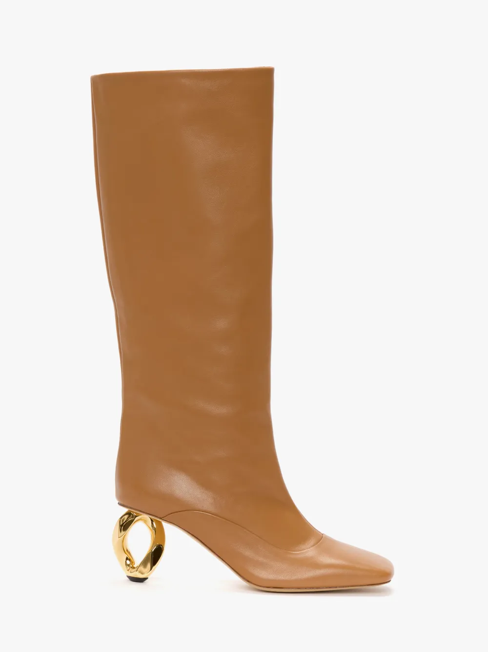 CHAIN HEEL HIGH BOOTS in brown JW Anderson US