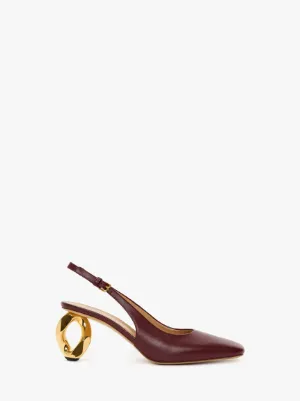 Burgundy and gold heels online