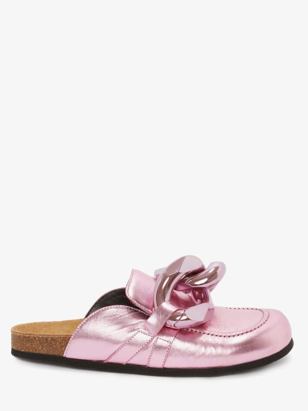 CHAIN LOAFER LEATHER MULES in pink | JW Anderson