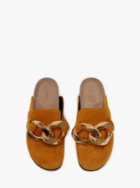 CHAIN LOAFER MULES in brown | JW Anderson GB CHAIN LOAFER MULES in brown | JW Anderson GB
