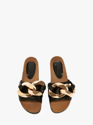 CHAIN SLIDES in black | JW Anderson