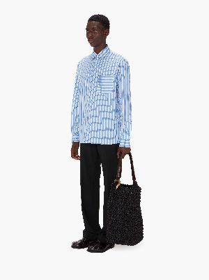 CLASSIC FIT PATCHWORK SHIRT in blue | JW Anderson US