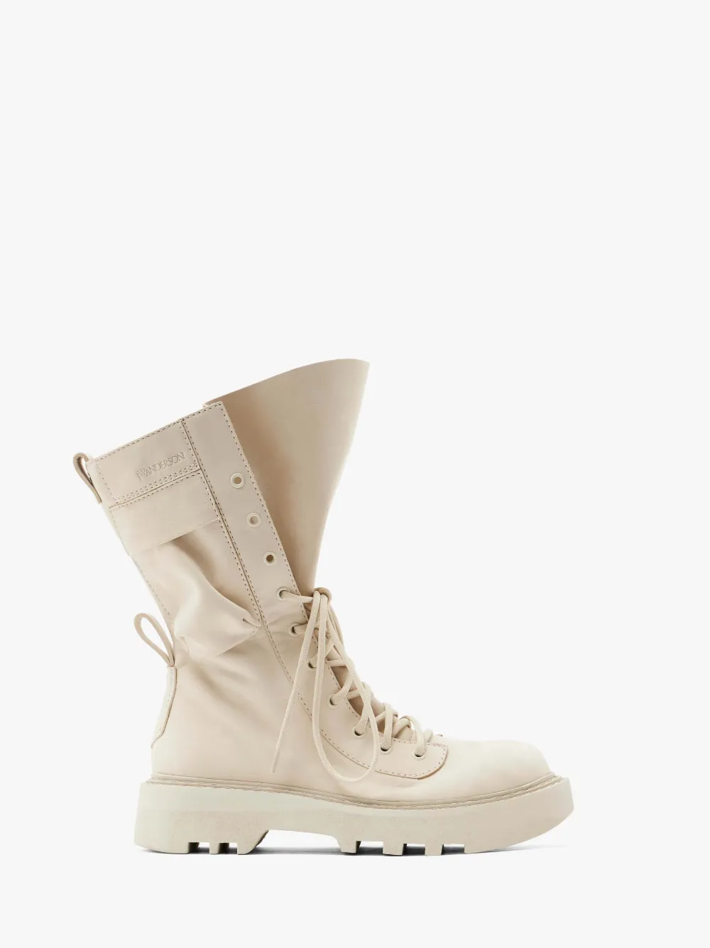 Off white leather boots hotsell