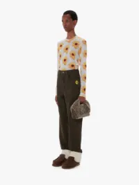CONTRAST TURN-UP DENIM JEANS in black | JW Anderson GB