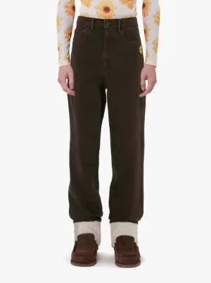 CONTRAST TURN-UP DENIM JEANS in black | JW Anderson US