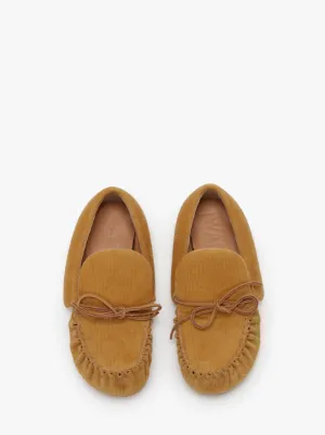 CORDUROY MOCCASIN LOAFERS in yellow JW Anderson US