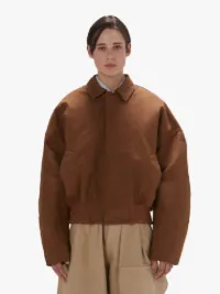 COTTON CANVAS BLOUSON in brown | JW Anderson GB