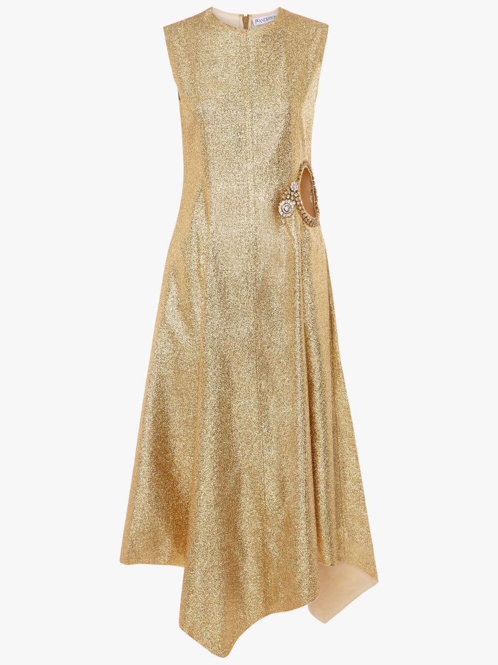 gold cut out dress