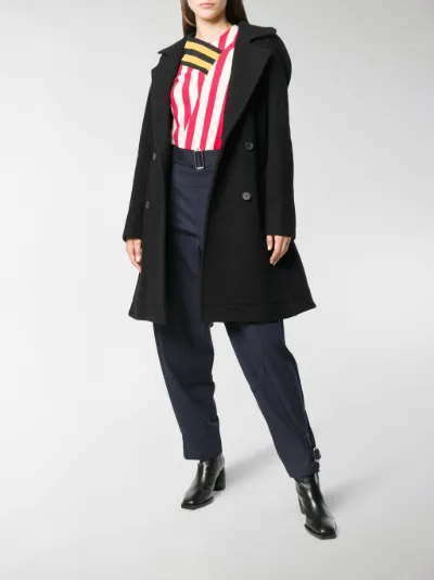 double breasted swing coat