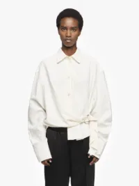 DRAPED TWISTED SHIRT in white | JW Anderson US