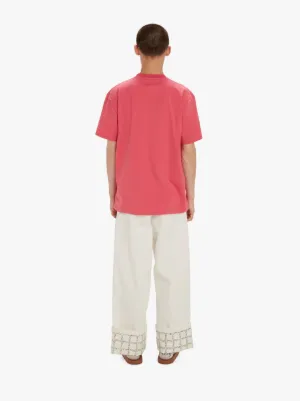 EMBROIDERED RUGBY T SHIRT in pink | JW 