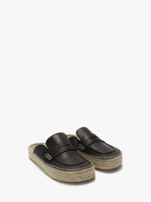 Black espadrille mules online