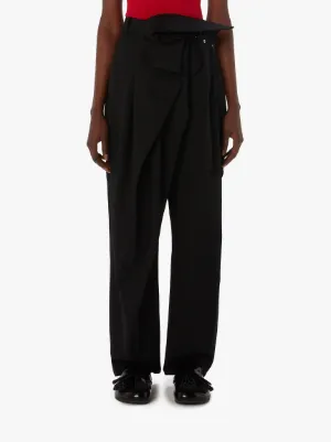 FOLD OVER TROUSERS in black | JW Anderson US