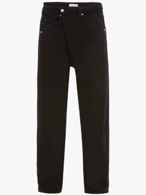 folded front jeans in black | JW Anderson