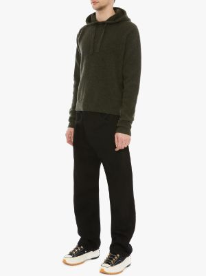 folded front jeans in black | JW Anderson