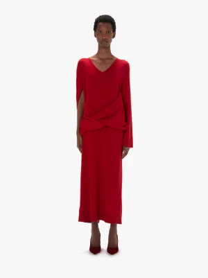 FRONT DRAPE DRESS in red | JW Anderson GB 