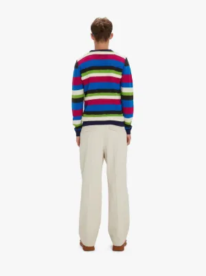 FRONT PLEAT WIDE LEG TROUSERS in white | JW Anderson FR