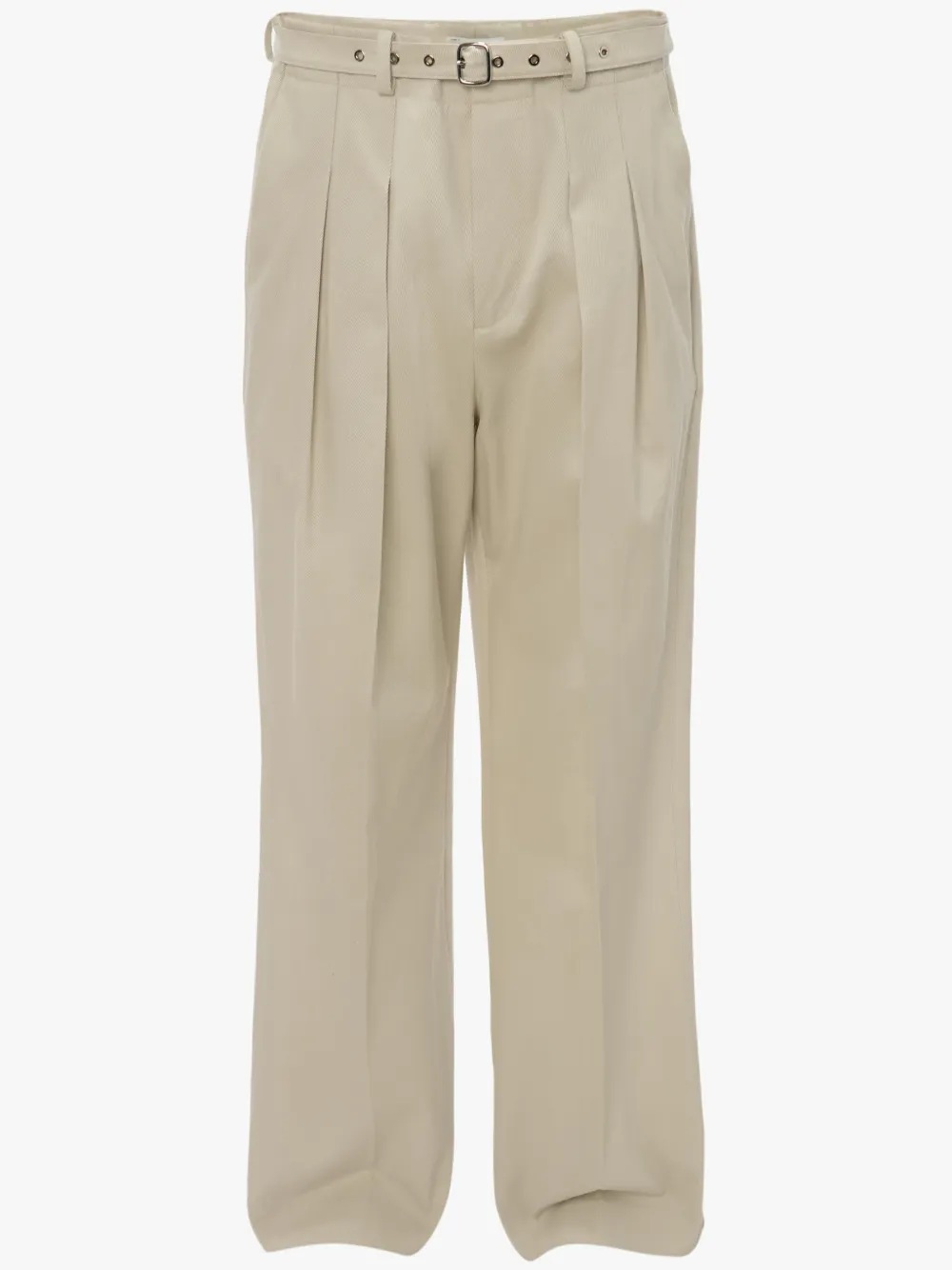 FRONT PLEAT WIDE LEG TROUSERS in white | JW Anderson FR