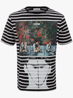 GILBERT & GEORGE POLICE HEAVY印花T恤in 黑色| JW Anderson CN