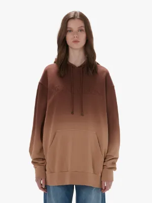 GRADIENT HOODIE WITH LOGO EMBROIDERED in brown | JW Anderson TH