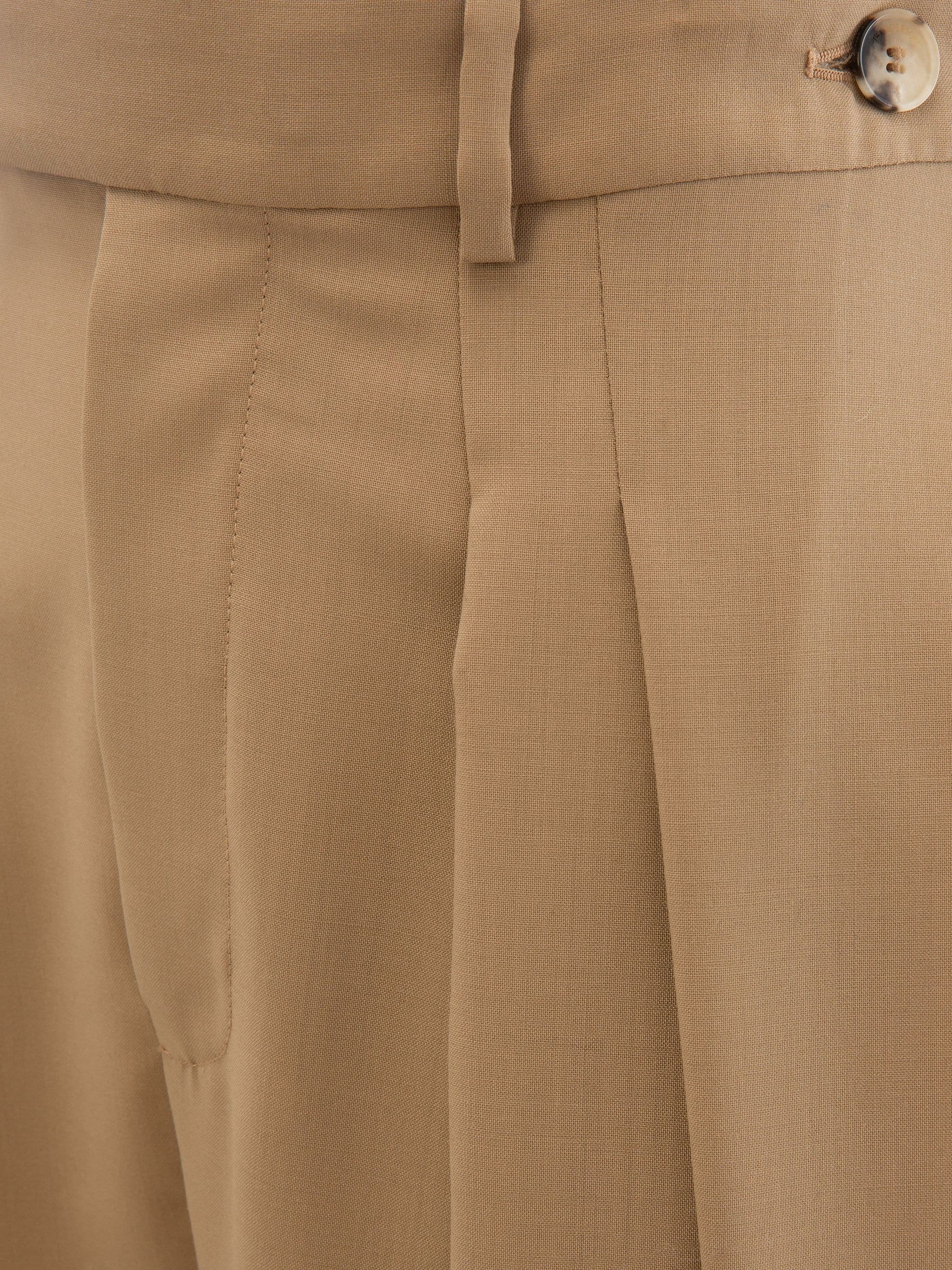 HIGH WAISTED WIDE LEG TROUSERS in brown | JW Anderson