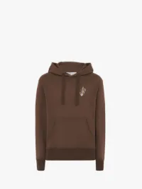 HOODIE WITH ANCHOR EMBROIDERY in brown | JW Anderson IN