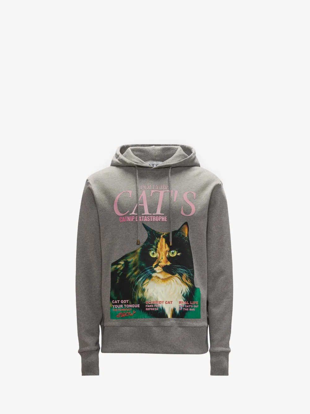 HOODIE WITH CAT PRINT in grey JW Anderson GB