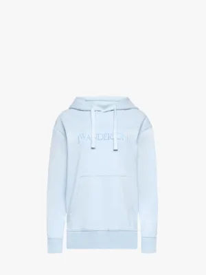 HOODIE WITH EMBROIDERED LOGO in blue JW Anderson CA