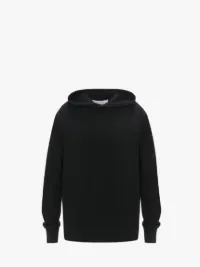 HOODIE WITH LOGO EMBROIDERY in black | JW Anderson US