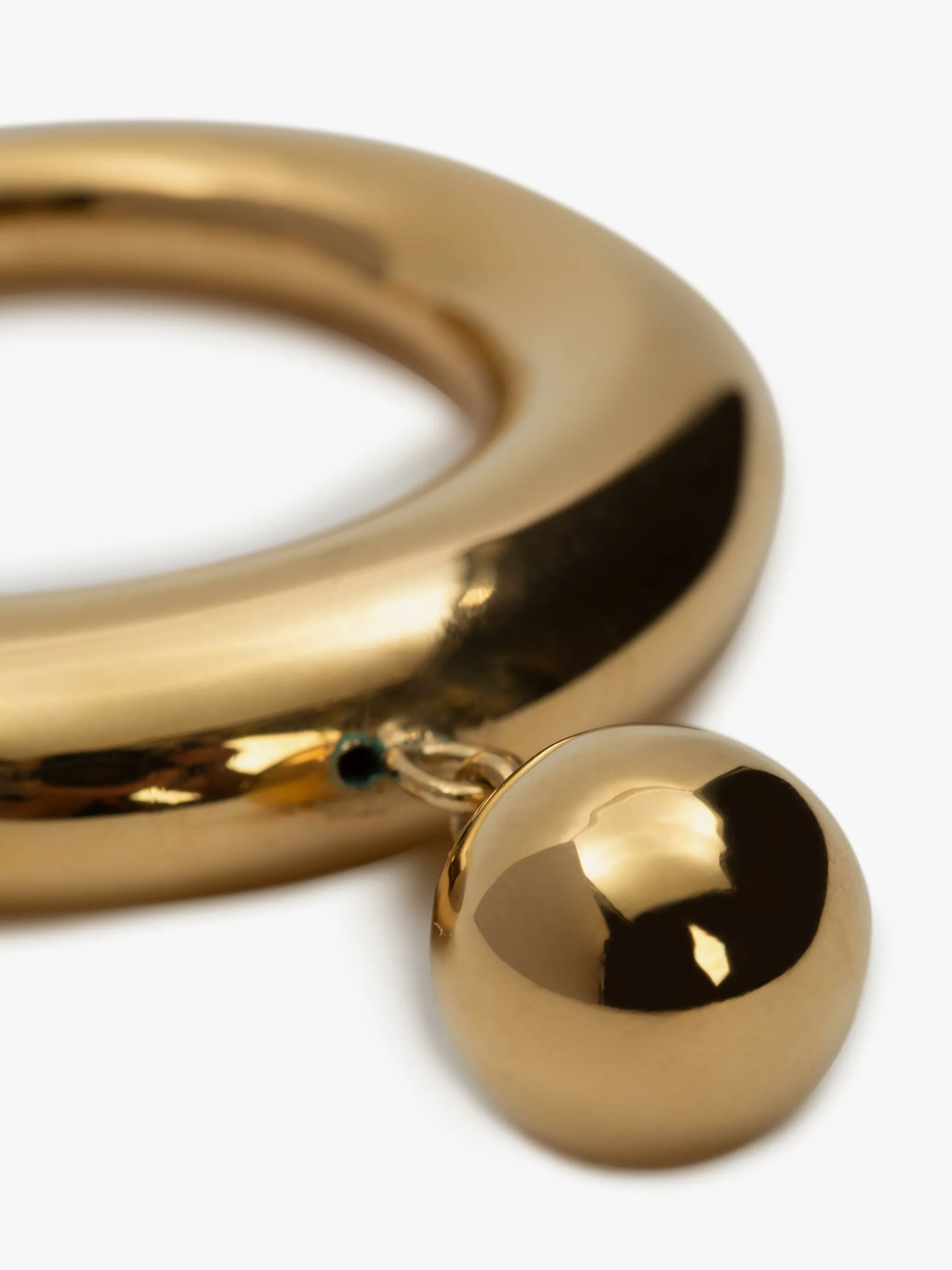 HOOP & BALL EARRINGS in gold JW Anderson