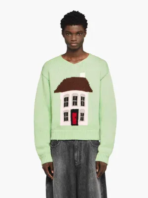 HOUSE INTARSIA SWEATER in green JW Anderson GB