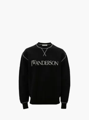 INSIDE OUT CONTRAST SWEATSHIRT in black | JW Anderson