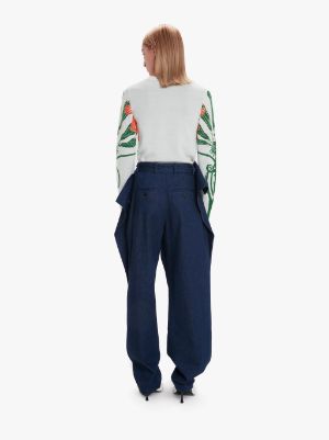 IRIS PRINT LONG SLEEVE UNDERPINNING in white | JW Anderson