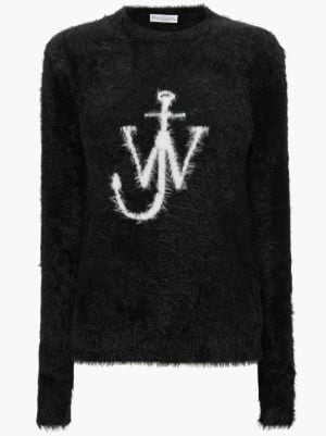 JW Anchor テクスチャーニット セーター in ブラック | JW Anderson JP