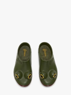 JW ANDERSON x WELLIPETS フロッグ ローファー in グリーン | JW Anderson