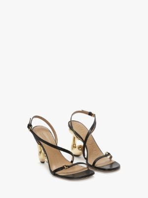 JW BUBBLE HEEL LEATHER SANDALS in black | JW Anderson