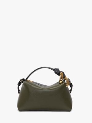 JWA CORNER BAG - LEATHER BAG in green | JW Anderson