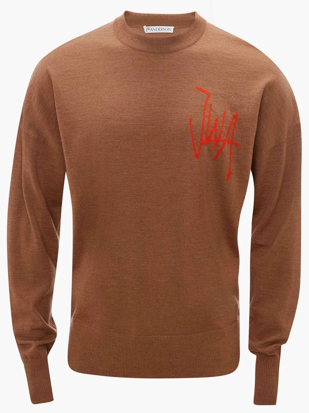 brown crewneck jumper