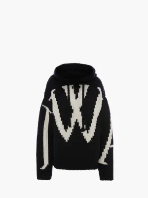 JWA LOGO CHUNKY HOODIE in blue | JW Anderson US