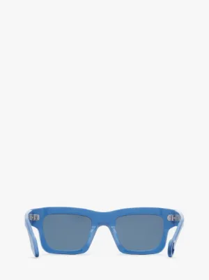 NEW MCM 724S 426 outlet Crystal Light Blue Sunglasses with Blue Lenses & MCM Case