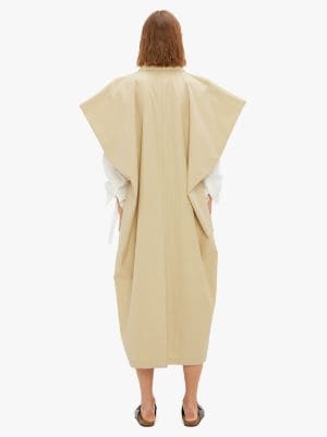 Cape Summers Beige Sleeveless Trench Coat