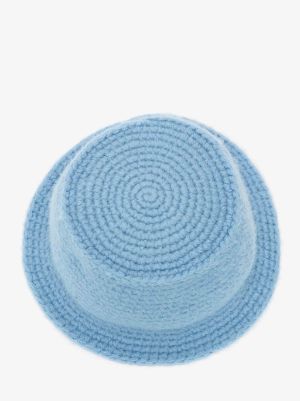 KNITTED BUCKET HAT in blue | JW Anderson