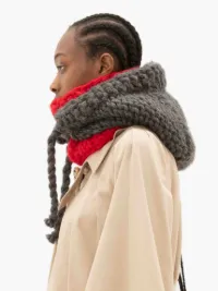 KNITTED HOOD in grey | JW Anderson US