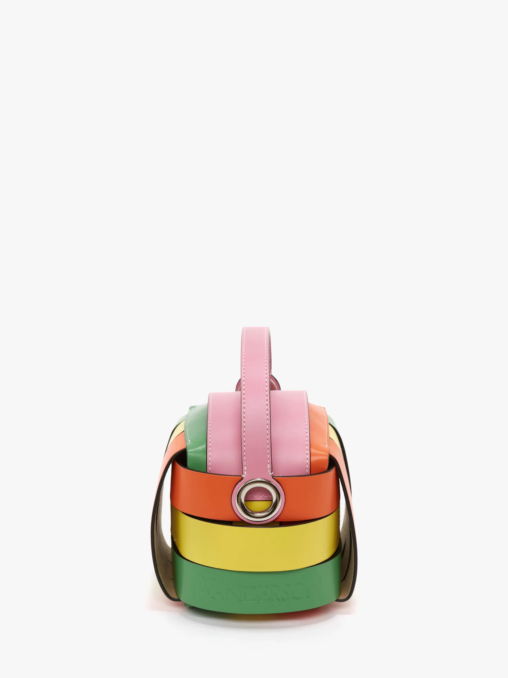 KNOT BAG LEATHER TOP HANDLE BAG in pink JW Anderson