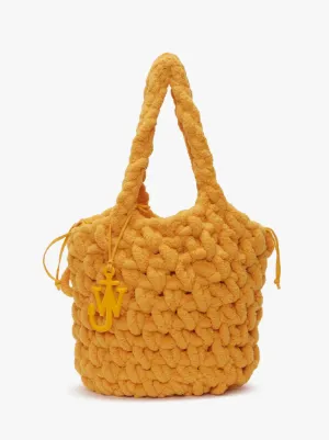 LARGE BLANKET SHOPPER CHENILLE SHOULDER BAG in yellow JW Anderson DE