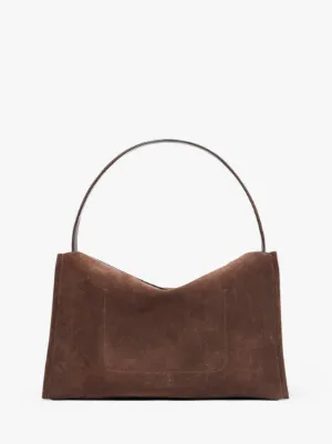 LARGE LOAFER BAG SUEDE SHOULDER BAG in brown JW Anderson GB